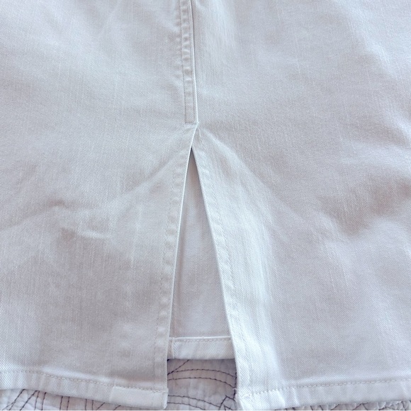 EUC Lauren Ralph Lauren white Denim Mid Rise Pencil Skirt size 18 black label - Picture 10 of 10